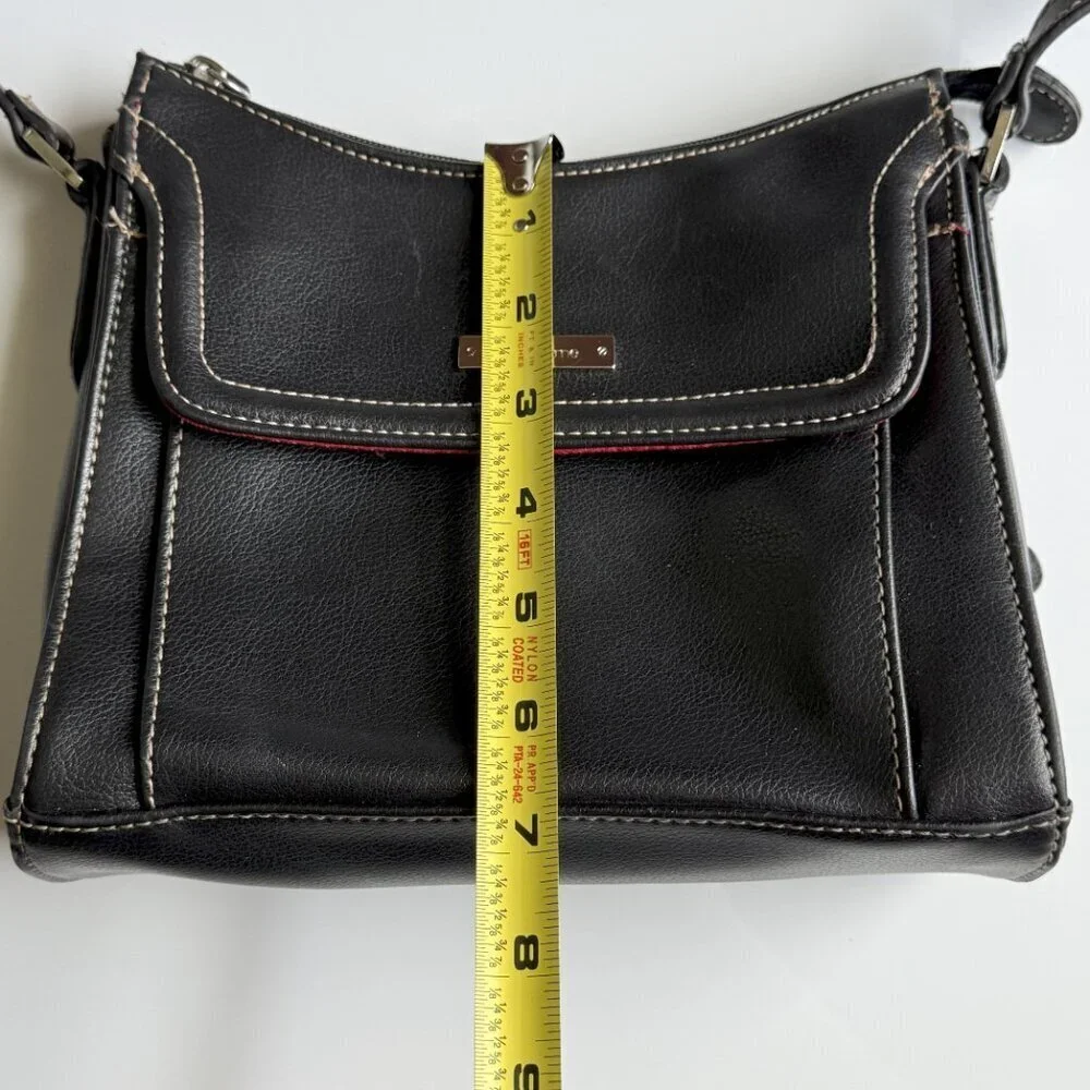Liz Claiborne Black Leather Shoulder Strap Women's Handbag